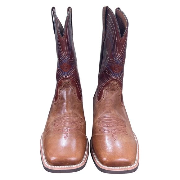Ariat Lawless Wide Brown Leather Cowboy Western Boots Size 12 EE main image 5